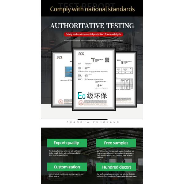 Hotel Light Luxury PET Decorative Bamboo Charcoal Wood Veneer Mirror Wall Panel