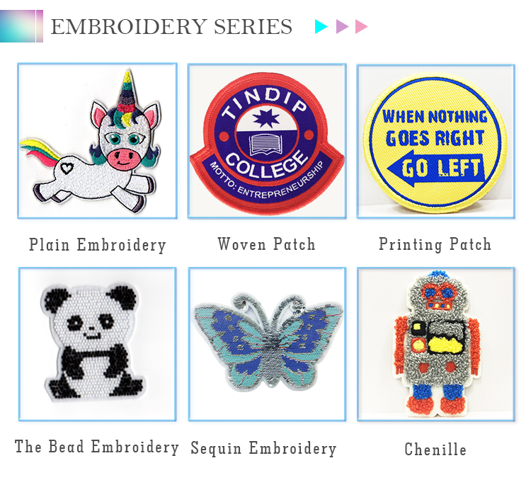 Custom Personalized Logo Embroidered Patches Any Shape Iron on Sew on Hook and Loop Patch