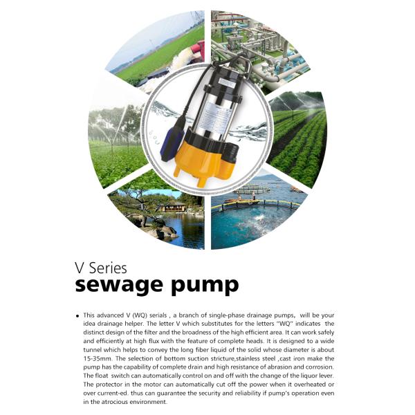 0.5hp Electric Submersible Water Pump 220V Single Phase V Serial Durable