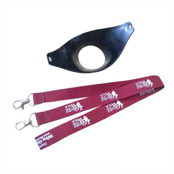 Promotional Glass Wrapper Lanyard 2*90cm Dacron Logo Customized