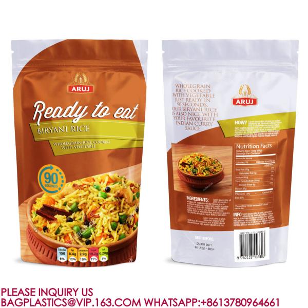 High Temperature Retort Bag, Retort Pouch Food Packaging, Stand Up Pouch Aluminium Bag