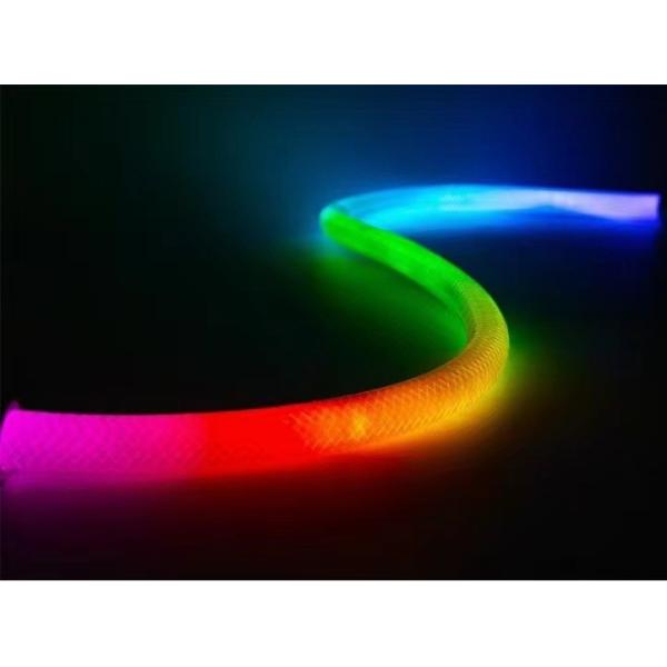 12V increíble cubierta tejida rgbw 360 grados flexible tubo blando píxel rgbic neon nen tiras de iluminación cinta