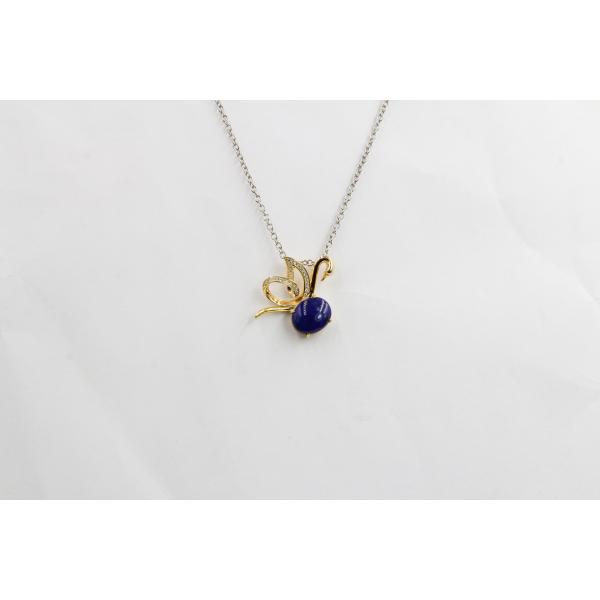 Princess Cut Diamond 18K Gold Diamond Necklace Accpet OEM 1pcs