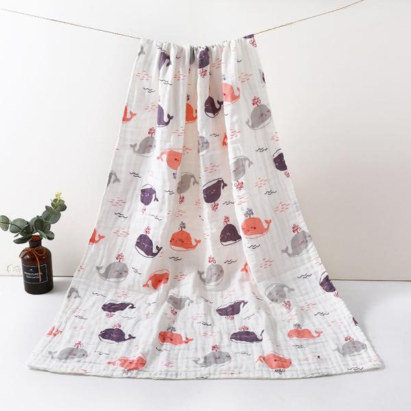 Cotton gauze baby bath towel newborn blanket cover suitable for any season's baby blanket cover