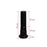 La rueda de acero de carbono emperna los pernos resistentes del eje de rueda del cinc negro