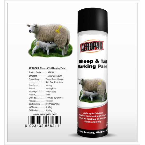 Eco-friendly 350g Animal Marking Spray Paint with 3 Years Shelf Life and 7500 Pieces MOQ