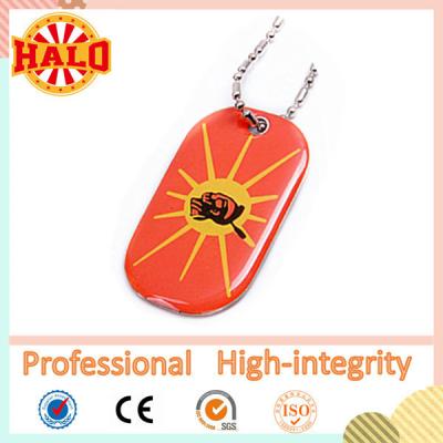 colorful print metal dog tag with epoxy stickers fashion dog id tag