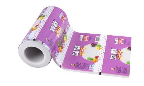 Plastic Food Wrapping Film / Custom Printing Sachet Packaging roll film / Red Plastic Film Roll