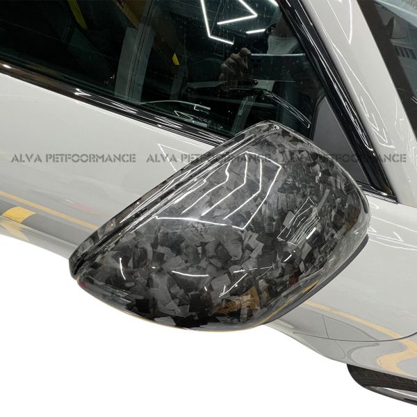 Lightweight Forged Carbon Fiber Mirror Covers UV Resistant OEM Replacement Porsche 911 992 2020 Model Collection