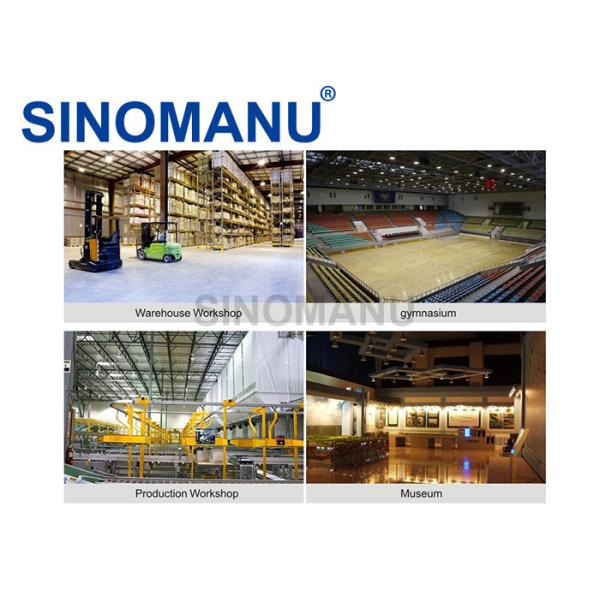 Factory Industrial High Bay LED Lighting , 5000 K Black LED High Bay Lamp