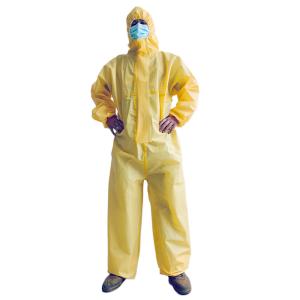 PE Type 3 Disposable Coveralls With Tape Disposable Chemical Coverall For Oil