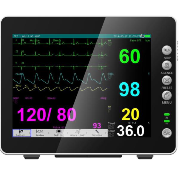 Durable 8 Inch Vital Signs Monitor 6 Parameter ICU Medical Essential Portable Vital Signs Monitor