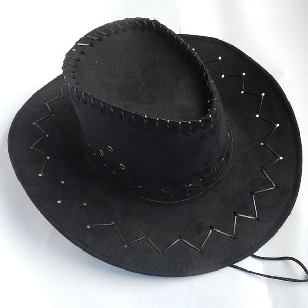 Child And Adult Suede Cowboy Outdoor Boonie Hat , Waterproof Promotional Bucket Hats