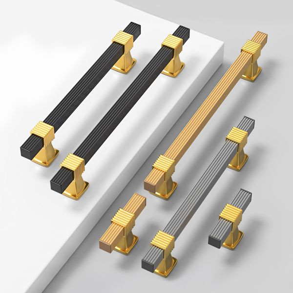 Two-tone Spliced Light Luxury European-style Handle for Wardrobe Cabinet Drawer Shoe Cabinet and Other Furniture Hardware