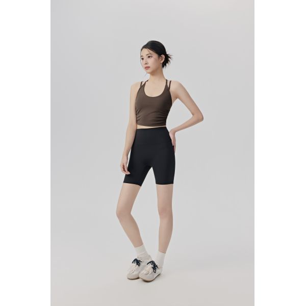 Pink Halter Neck Sports Bra with Double Straps for Yoga and Fitness, Breathable and Supportive Activewear Top