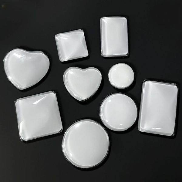 Sublimation Crystal Glass Fridge Magnet Customized Glass Refrigerator Magnets Blanks