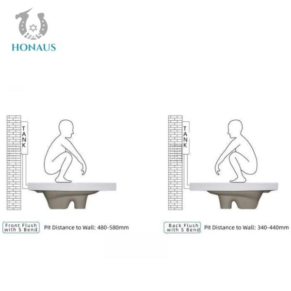 Watermark  Squat Bowl Water Closet High Temperature Ceramic Squat Toilet