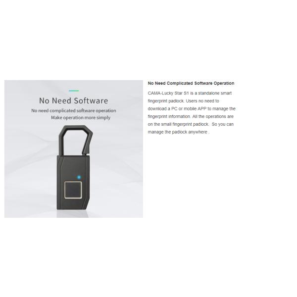 Padlock отпечатка пальцев 100 потребителей звезда S1 биометрического портативная на открытом воздухе CAMA-удачливая