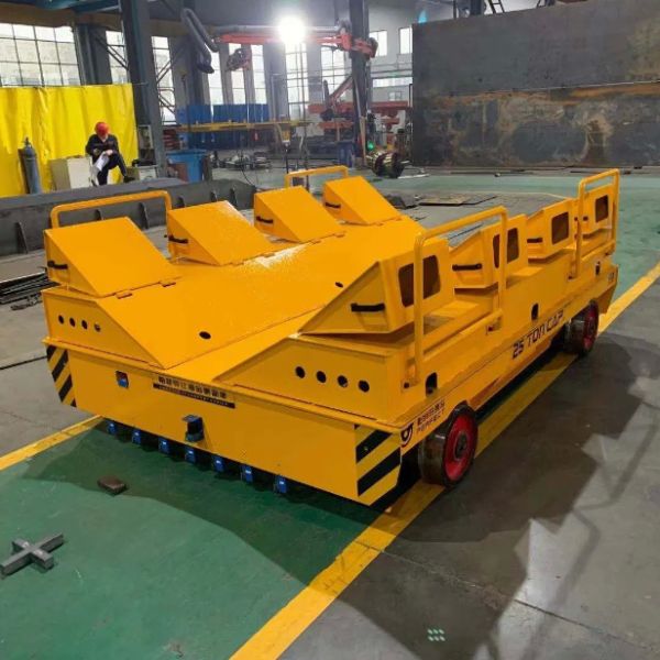 5-50 Ton Heavy Industrial Trackless Steel Coil Transfer Electric Flat Cart