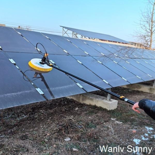 WLS-3-1-7WL Affordable Solar Panel Cleaning Brush with 7.5 M Handle and Brush-Less Motor