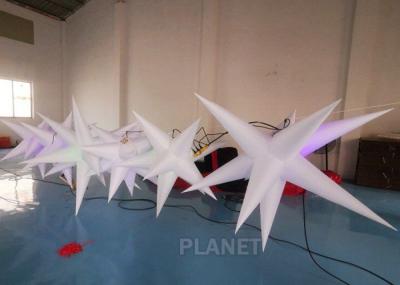 Oxford Cloth LED Inflatable Star With Color Light For Event Decoration