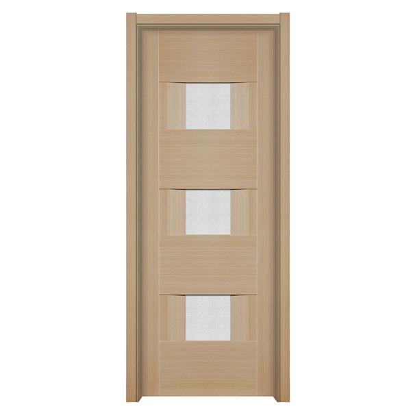 Sliding Doors Custom Cheap Reasonable Price Wpc Door with Glass Hollow Door Panel Waterproof for Bathroom with Smart Lock