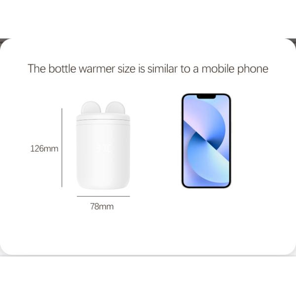 3 Adapters Travel Baby Bottle Warmer Electric Fast Milk Warmer Temperature Control