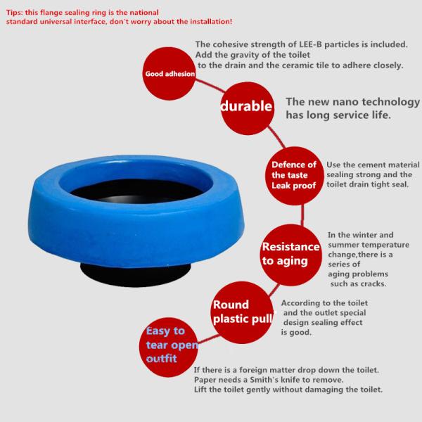Rubber Mud Plumbing Toilet Seal Flange , Bottom Mounted Perfect Seal Toilet Wax Ring