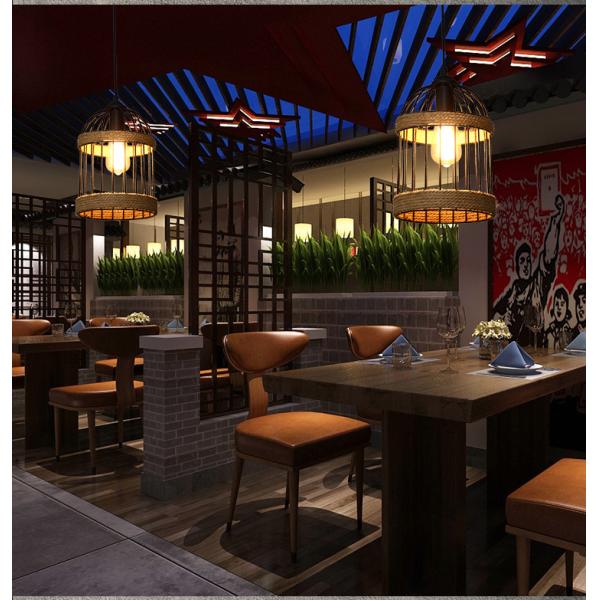 Vintage Pendant Lamp E27  Rope Iron Lampshade For Bar Shop/Coffee House Loft pendant lamp(WH-VP-247)