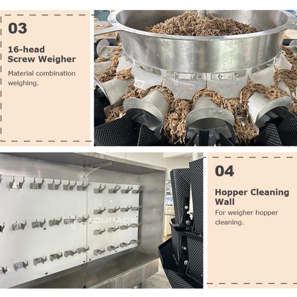 Automatic Instant Foodstuff Multihead Weigher Packing Machine Premade Bag Food Packaging Machines