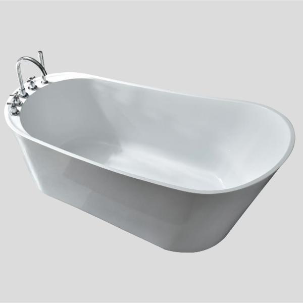 Lightweight Corner 1700 Freestanding Bath Acrylic For Commercial Household Bathroom