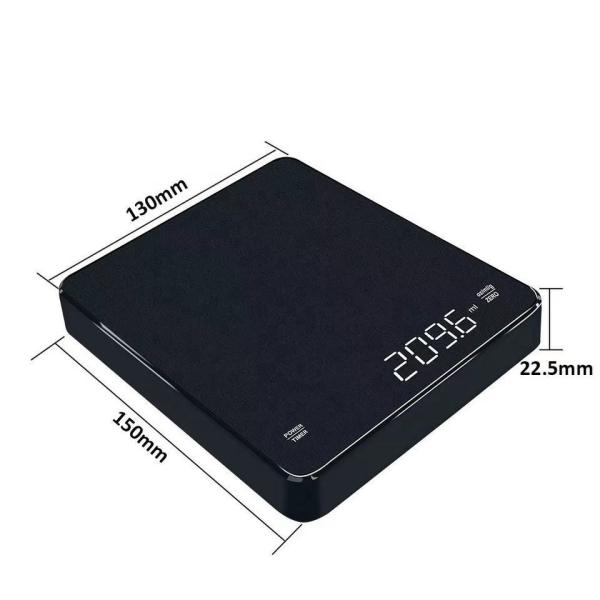 Balanza digital electrónica de cocina de 3 kg con temporizador y cálculo de peso profesional