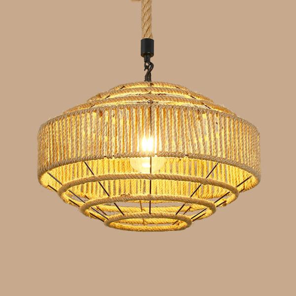 Retro Nordic Chandelier Clothing Store Industrial  Rope Headlight Lamp（WH-VP-202)
