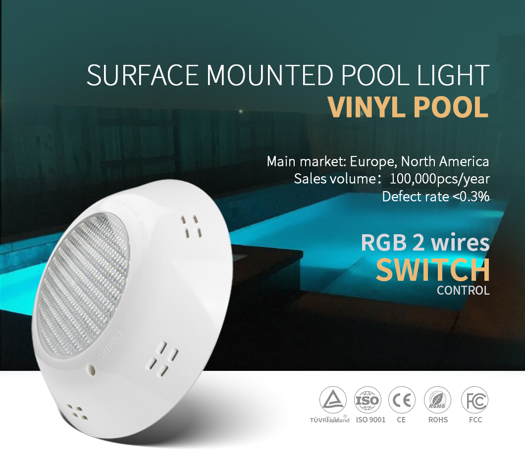 Управление AC12V ROHS переключателя светов бассейна VDE 12W 250LM Rgb