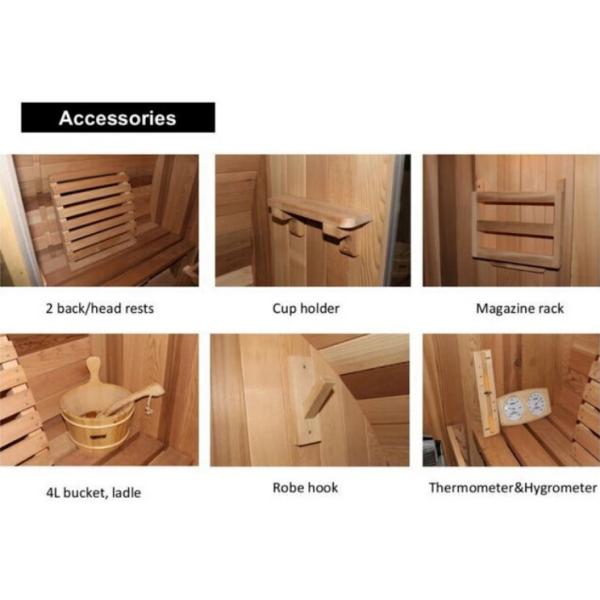 2022 Popular Traditional 3-4 Person Barrel Sauna Room With Heater Chamber Outdoor Use Pretty Sauna Harvia Sauna For Family Canadian Pine