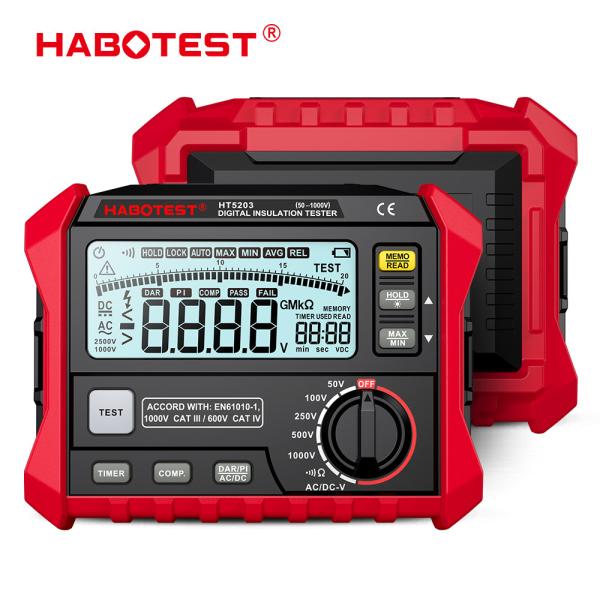 HT5203 Testeur d'isolation, mégoomètre numérique, électromètre de résistance à l'isolation électrique haute tension