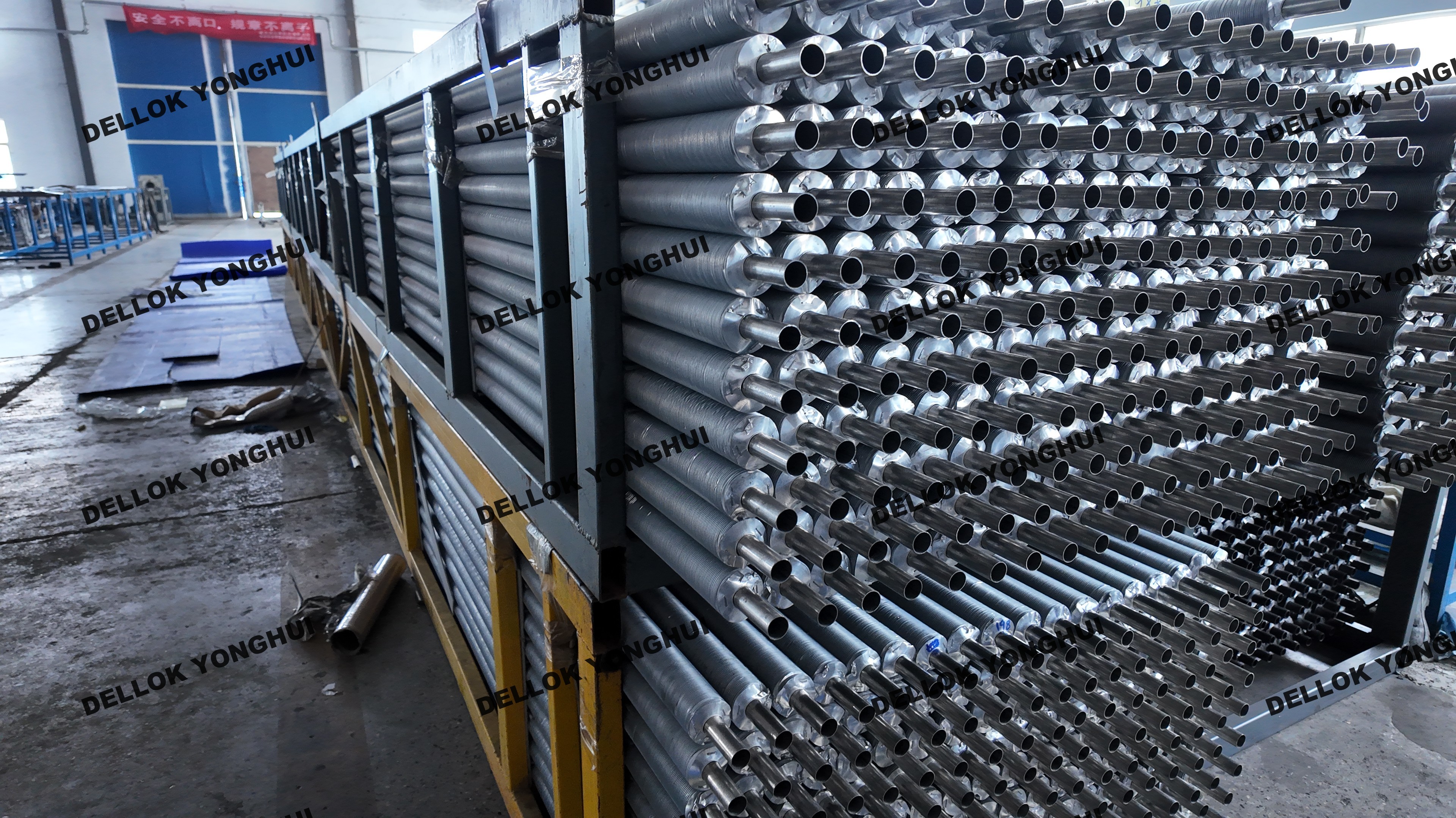 DELLOK YONGHUI Aluminum 1050 1060 1070 5052 6063 Fin Material Heat Exchanger Fin Tube Tube OD 12mm Min 50.8mm Max Heat Exchanger Tube Sheet