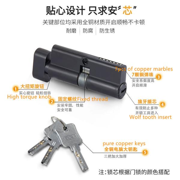 Ручка двери Mortise сплава цинка установила замок спальни 58mm крытый