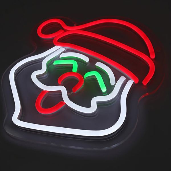 Santa Claus LED Neon Sign Custom Neon Signs for Holiday Decor & Business Display