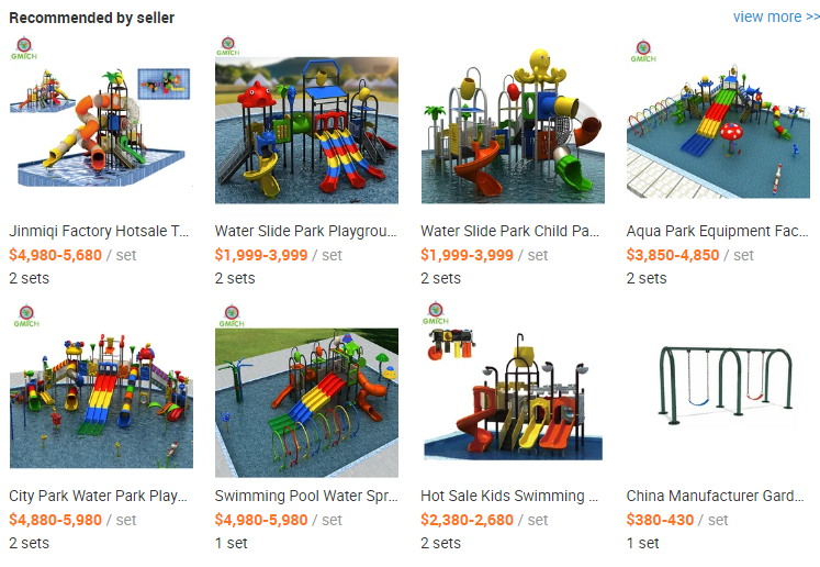 Residential Park Kids Plastic Play Set With Slide Environmentally