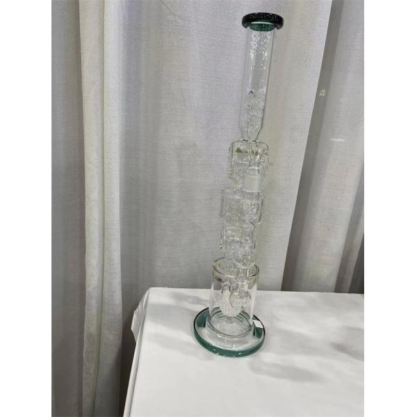 Труба барботера трубы 14mm шара Recycler стеклянная двойная