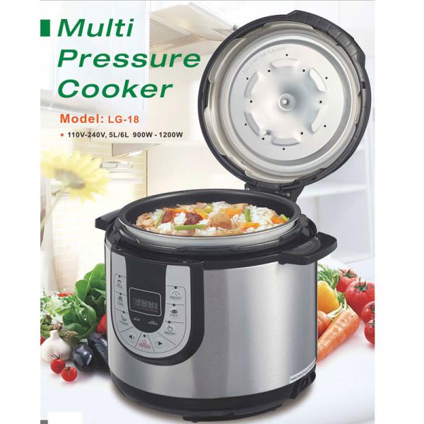 Stainless Steel 6 Qt Electric Pressure Cooker 800W Aluminum Alloy Inner Material