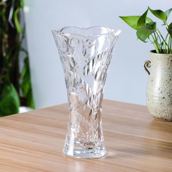 Diamond Design Glass Flower Vase Durable With Super Heavy And Thicken Wall