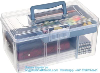 Dividing Box With Removable Tray Multipurpose Stationery Storage Box With Handle Portable Sewing Box Art Craft