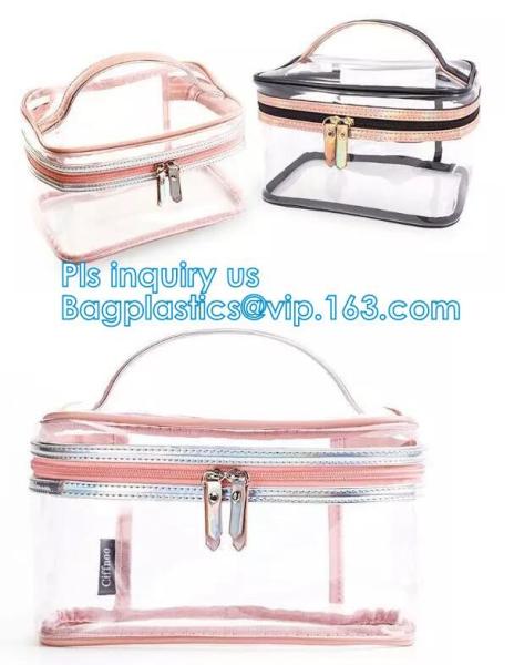 Cosmetic Bag with Zipper Candy Carry Bag, Waterproof Beach Tote Bag with Zipper Closure, mesh makeup bag for costmetic b