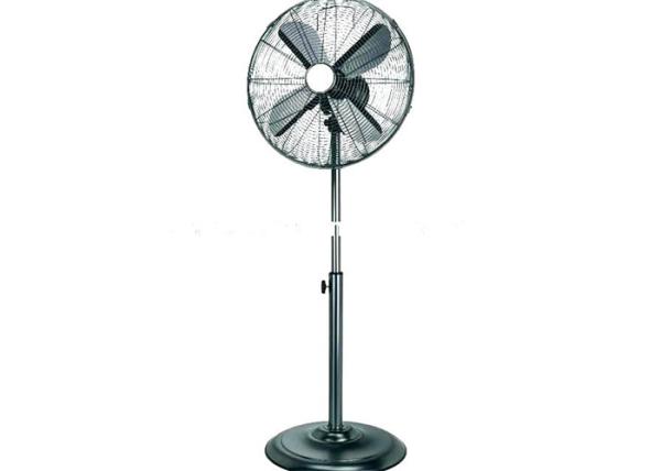 Vintage Metal Blade Oscillating Fan Nickel Finished / Retro Standing Fan