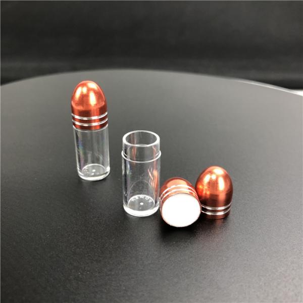Pill Bottle Clear Small Capsule Bullet Shape Containers With Metal Cap For Rhino Pill