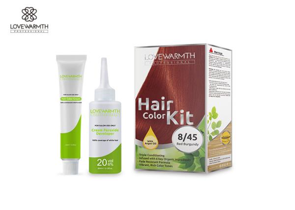 Baixo jogo da cor do cabelo da amônia para extratos das plantas da família 13 60 Ml * 2 volumes