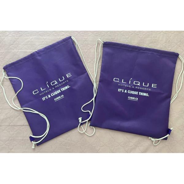 Promotional drawstring backpack bag custom made