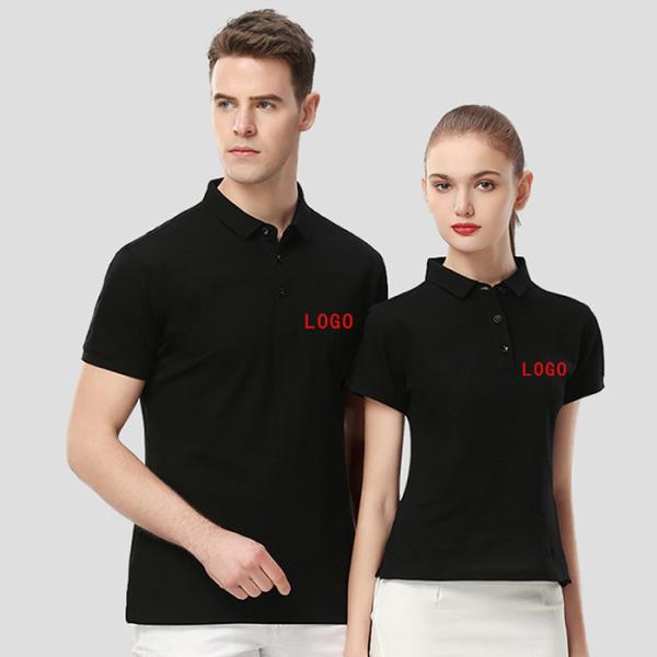 Summer Short Sleeved 65% Cotton Business Work Polo Shirts For Men And Women